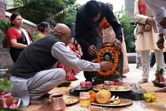 चोरी भएर अमेरिका पुगेको नागराजको मूर्ति ४२ वर्षपछि काठमाडौं नक्सालमा पुनःस्थापना